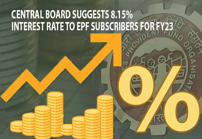 Central Board suggests 8.15% interest rate to EPF subscribers for FY23