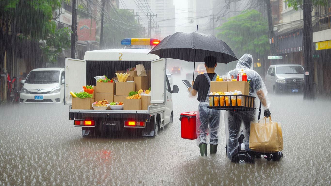 Heavy Rains Disrupt Food Delivery and Quick Commerce Businesses in North India