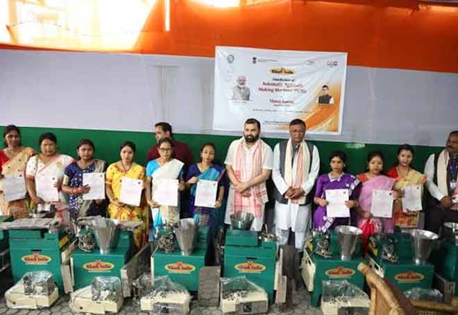 Bee-boxes, pickle making & automatic agarbatti machines given for self-employment in Assam