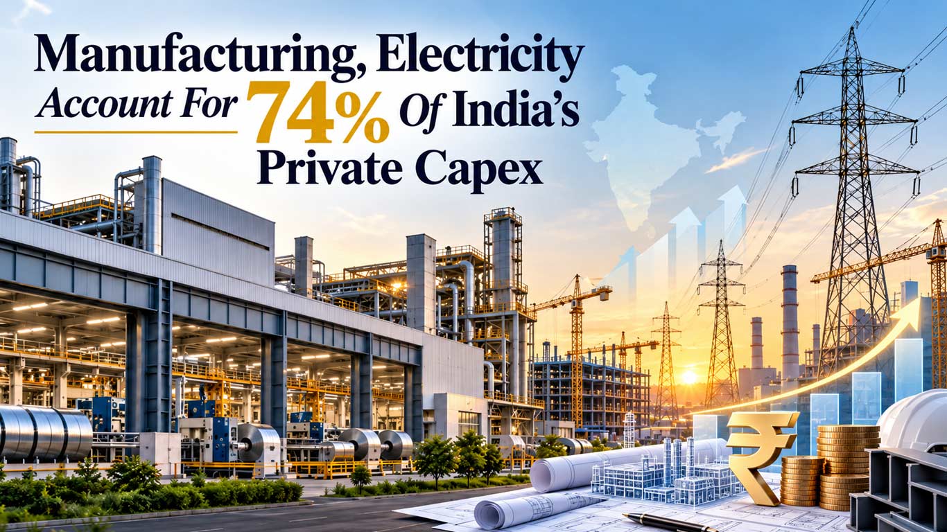 Manufacturing, Electricity Account For 74% Of India's…