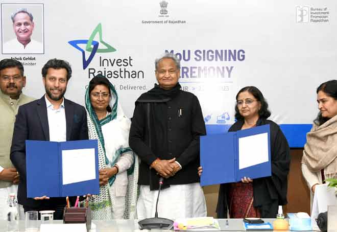 Rajasthan Govt inks 26 MoUs for investment worth Rs 1.36 Lakh Crore in state